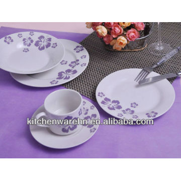 Haonai 210553 white ceramic dinner set